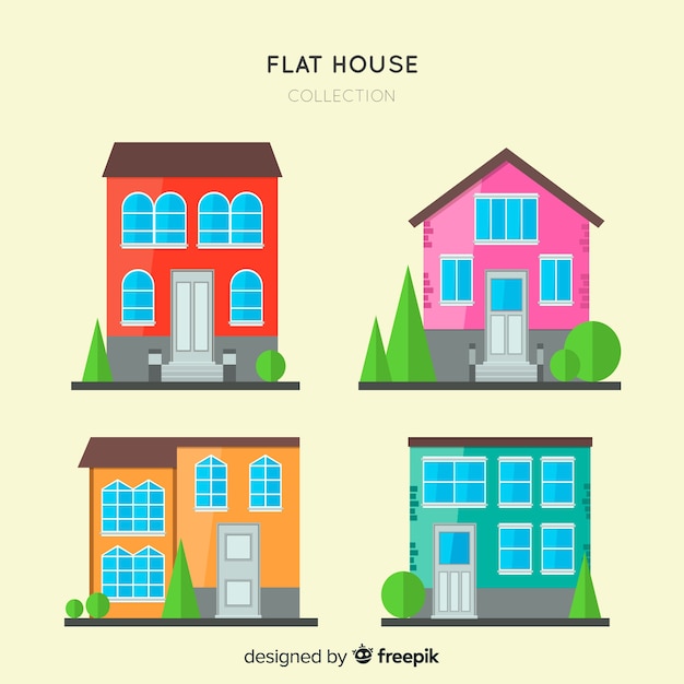 Coleção de habitação em estilo flat