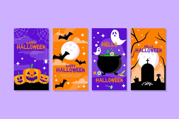 Coleção de histórias de halloween no instagram