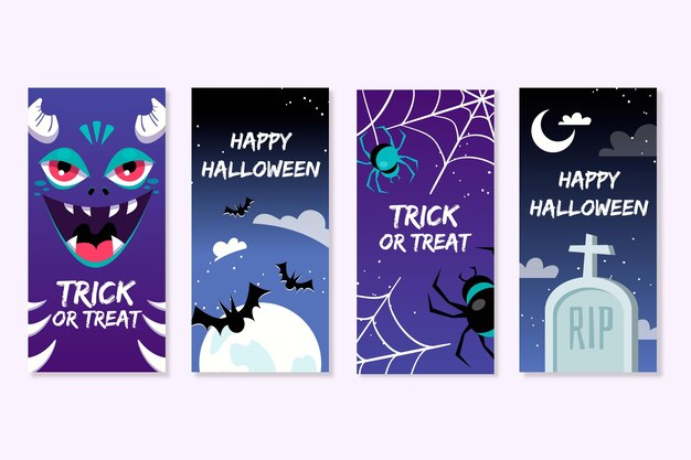 Coleção de histórias do Instagram de Halloween