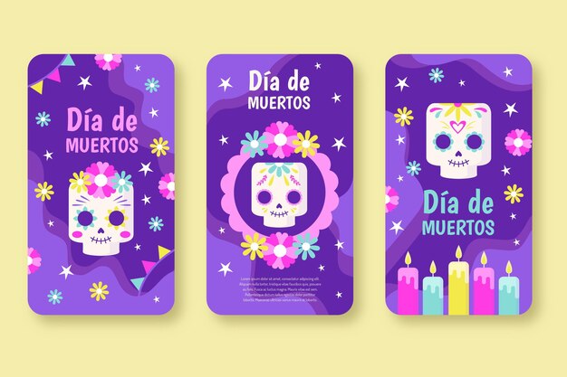 Coleção de histórias do instagram dia de muertos