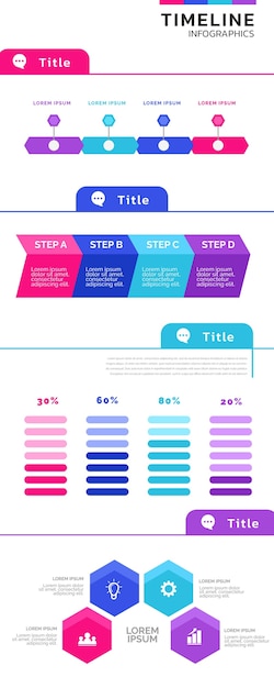 Coleção de infográfico de negócios