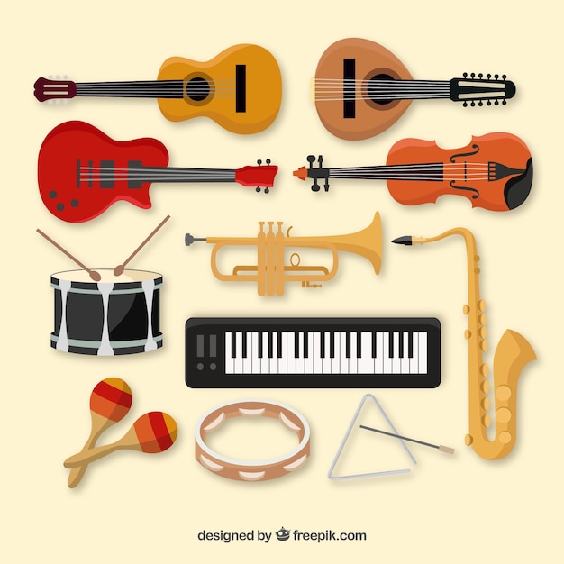 Coleção de instrumentos musicais