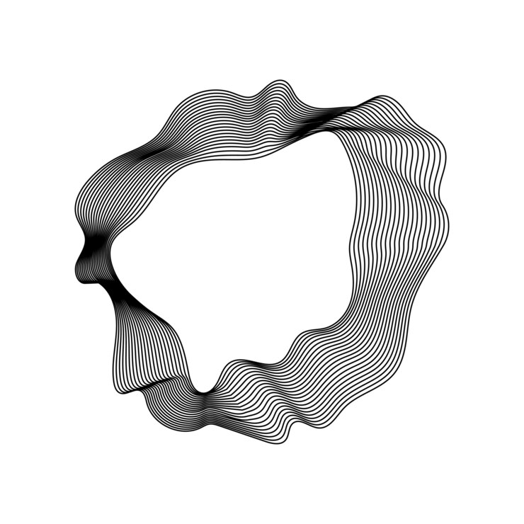 Vetor grátis coleção de linhas de contorno abstrata monocromática