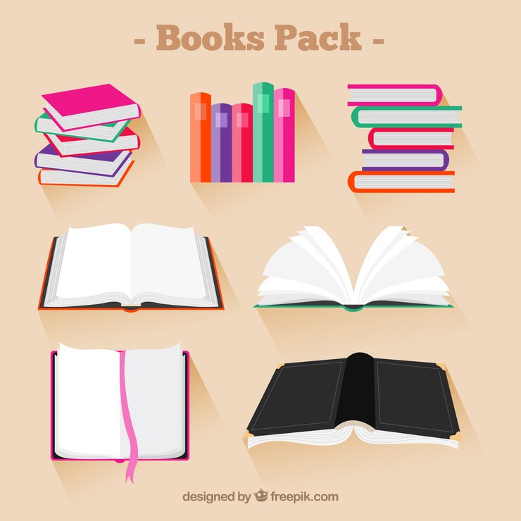 Vetor grátis coleção de livros coloridos