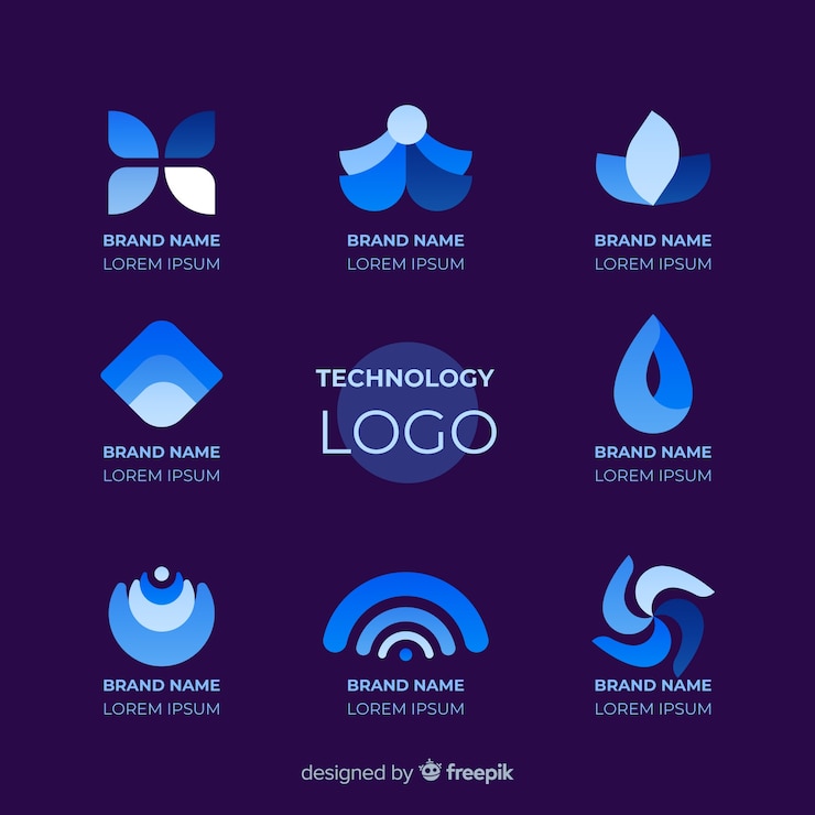 Vetor grátis coleção de logotipo abstrato gradiente