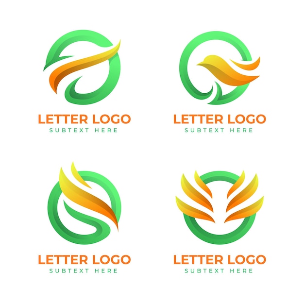 Coleção de logotipo da gradient o