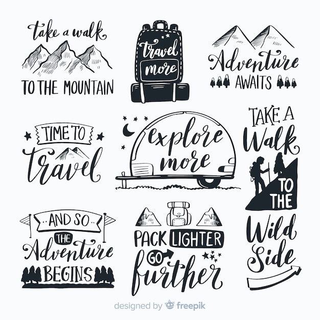 Coleção de logotipo de aventura