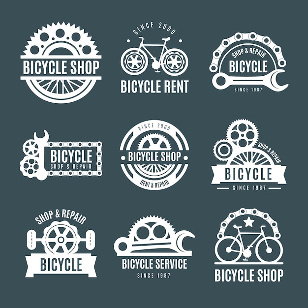 Coleção de logotipo de bicicleta