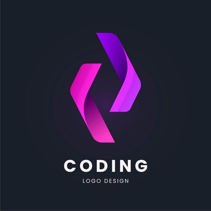 Vetor grátis coleção de logotipo de código simples