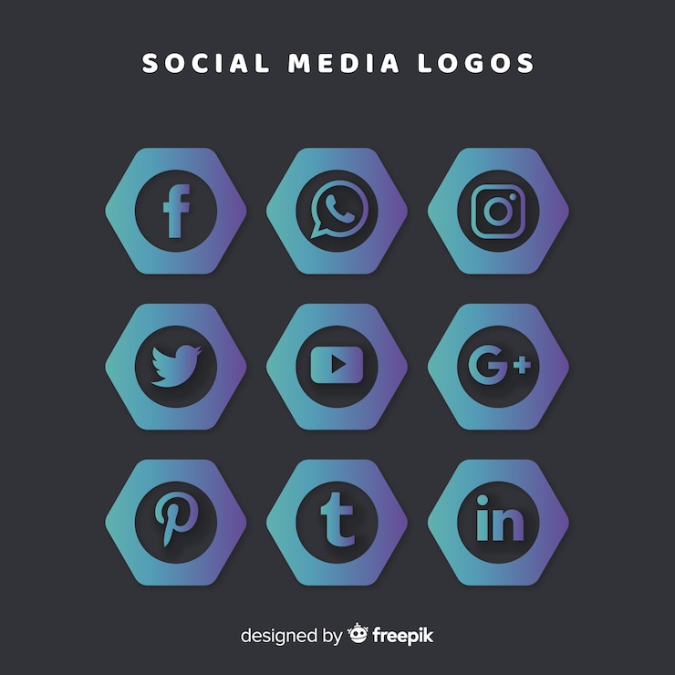 Vetor grátis coleção de logotipo de mídia social