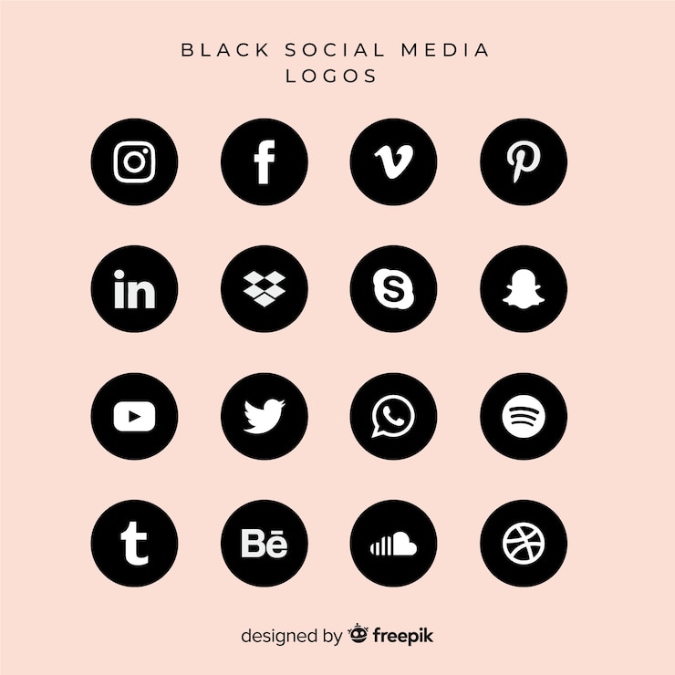 Vetor grátis coleção de logotipo de mídia social