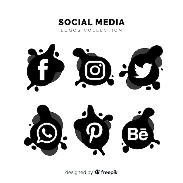 Vetor grátis coleção de logotipo de mídia social