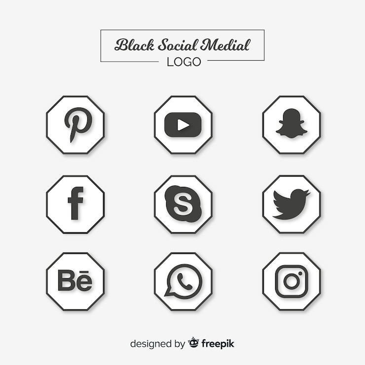 Vetor grátis coleção de logotipo de mídia social