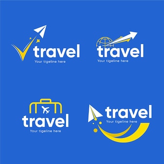 Coleção de logotipo de viagem