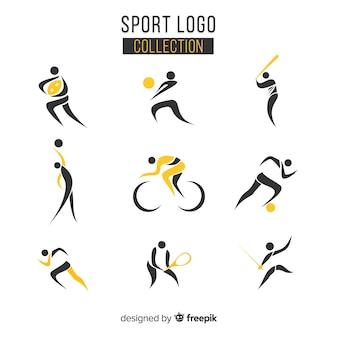 Coleção de logotipo esporte moderno