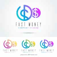 Vetor grátis coleção de logotipos de dinheiro para empresas