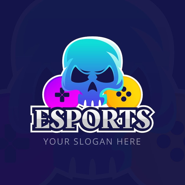 Vetor grátis coleção de logotipos de jogos do esports da gradient