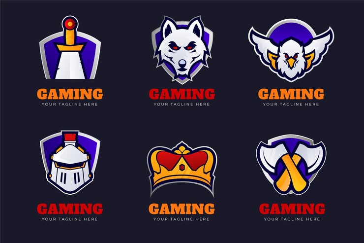 Vetor grátis coleção de logotipos de jogos do esports da gradient