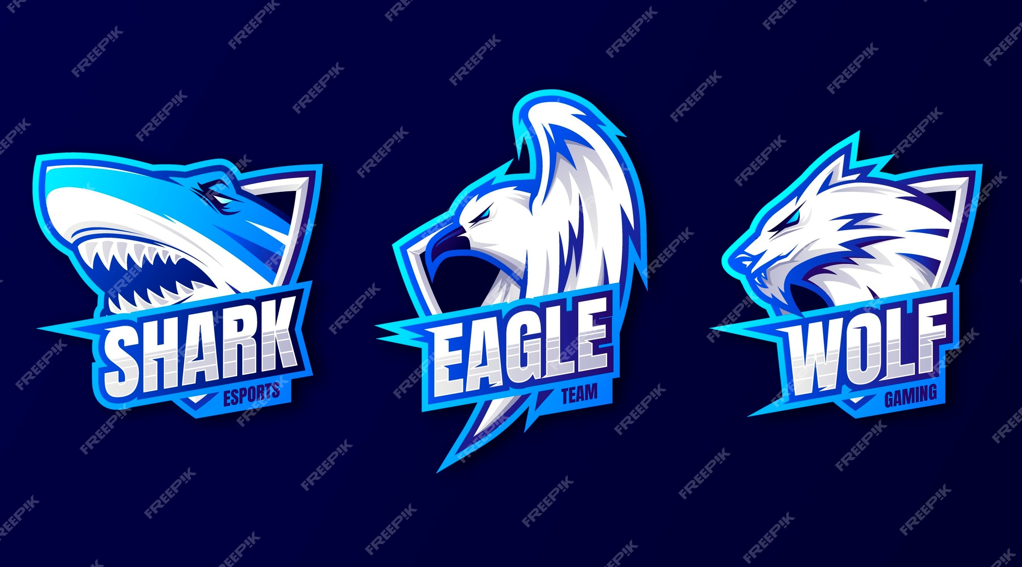 Coleção de logotipos de jogos do esports da gradient