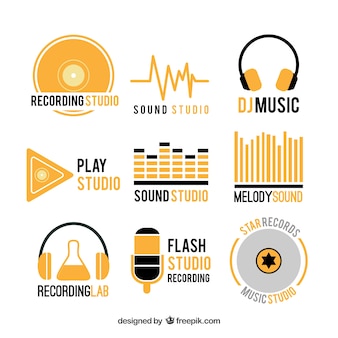 Coleção de logotipos de música