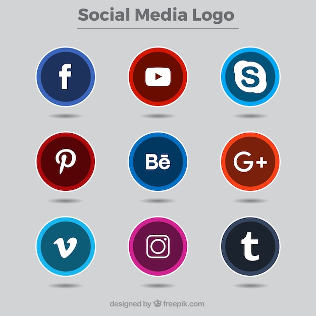 Vetor grátis coleção de logotipos de redes sociais