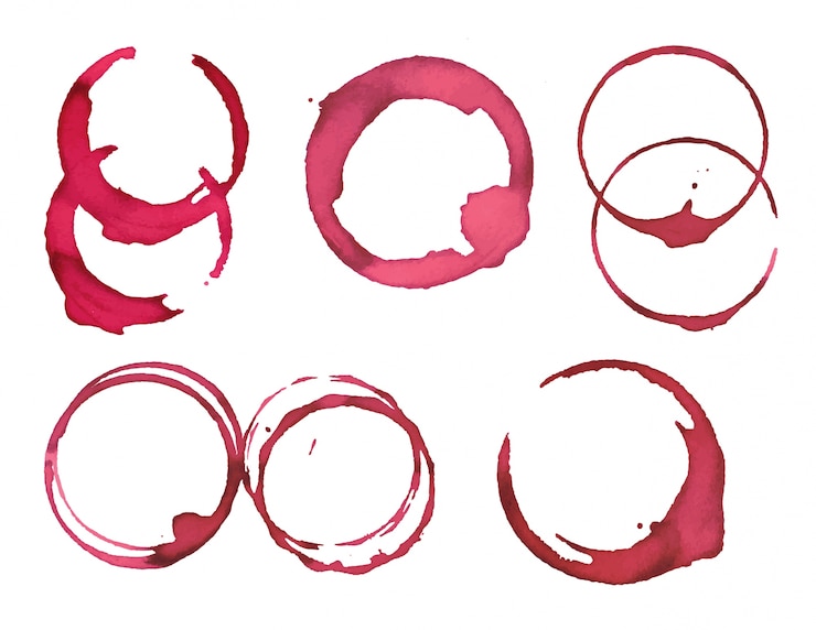 Vetor grátis coleção de manchas de tinta rosa arredondada