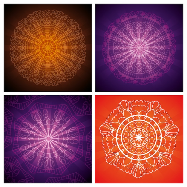 Coleção de mandala ornamental