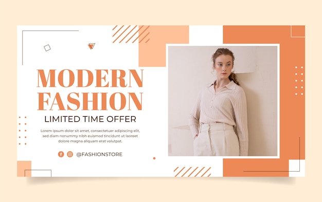 Vetor grátis coleção de moda e modelo de postagem de mídia social de estilo