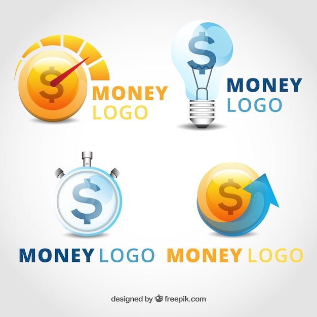 Coleção de modelo de logotipo de dinheiro