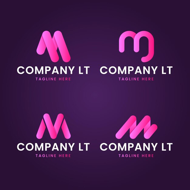 Coleção de modelos com logotipos m