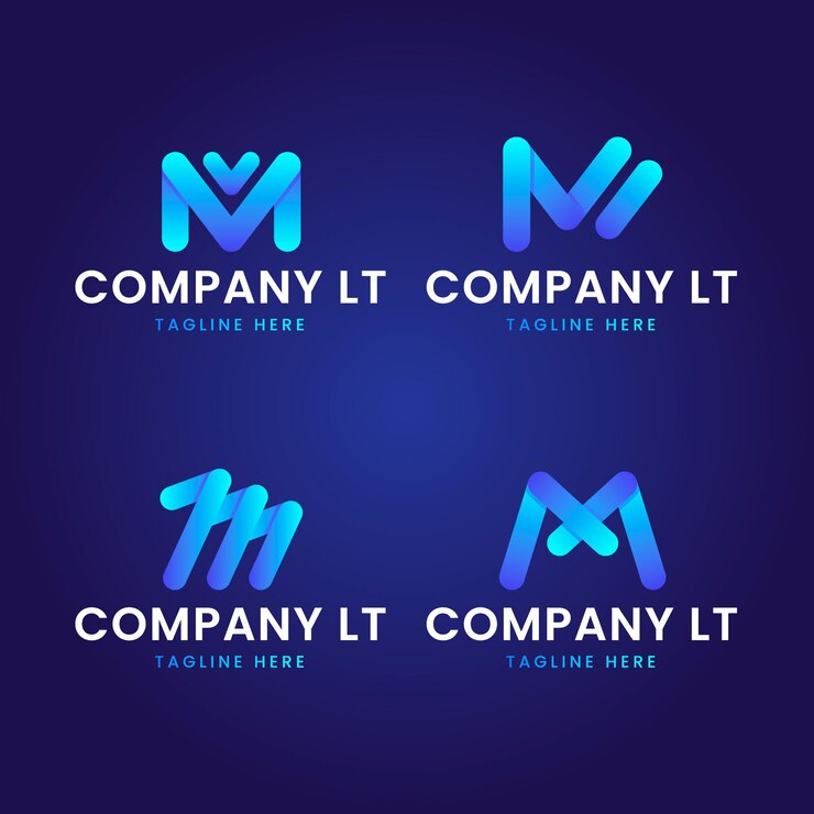 Vetor grátis coleção de modelos com logotipos m