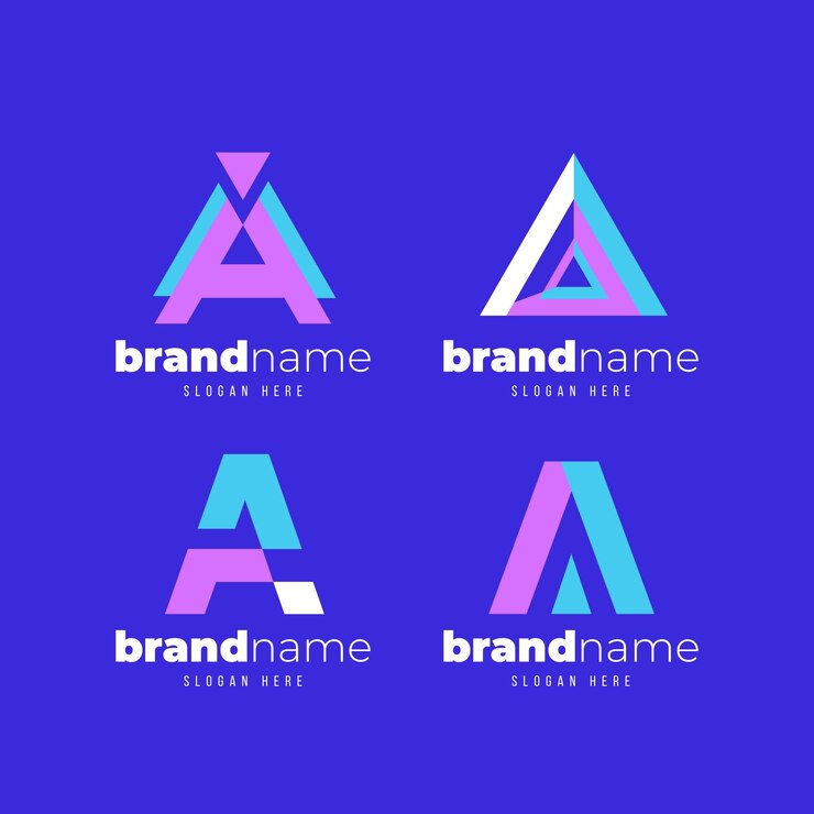 Vetor grátis coleção de modelos de logotipo ai de design plano