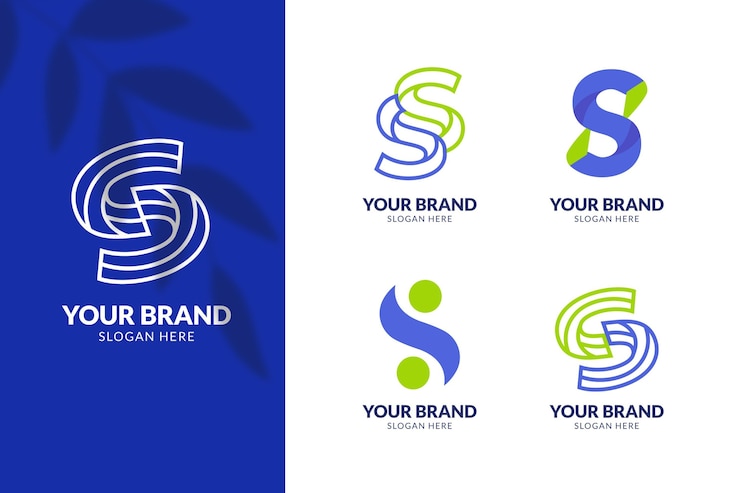 Vetor grátis coleção de modelos de logotipo de design plano