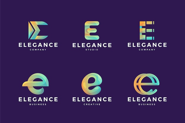 Coleção de modelos de logotipo ou gradiente