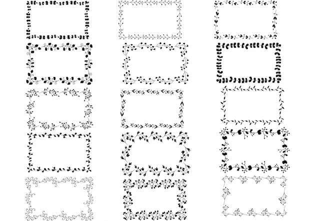Vetor grátis coleção de moldura ornamental