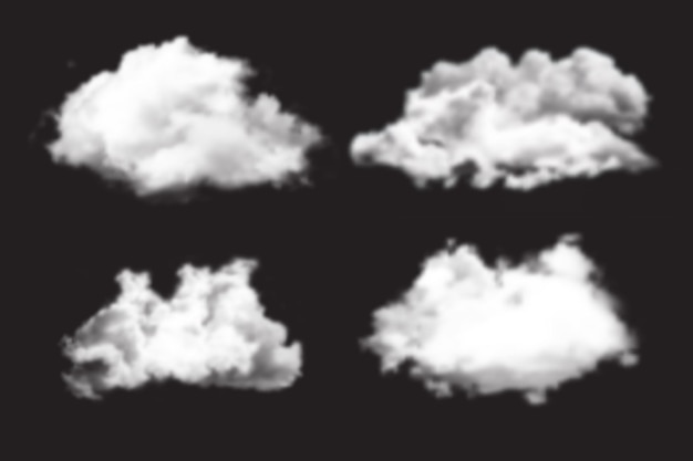 Coleção de nuvem realista