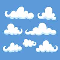 Vetor grátis coleção de nuvens desenhadas à mão