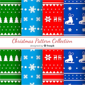 Coleção de padrão de silhuetas de natal