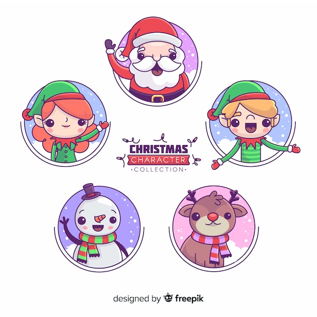 Coleção de personagem de natal