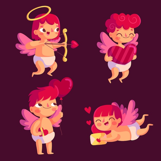 Coleção de personagens cupido