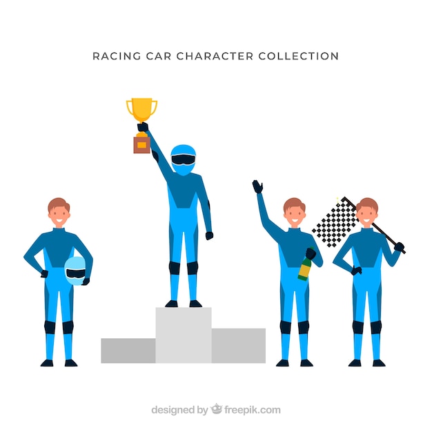 Coleção de personagens de corrida