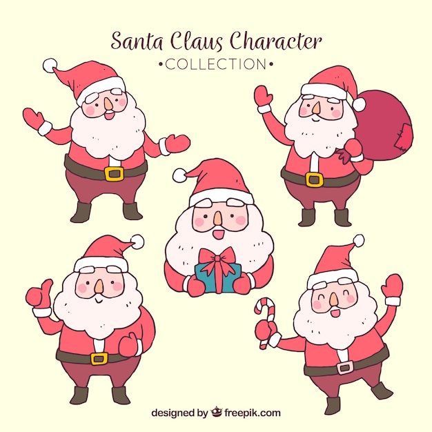 Coleção de personagens de santa