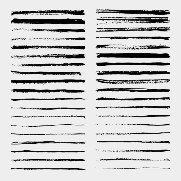 Coleção de pincéis de tinta pintada à mão