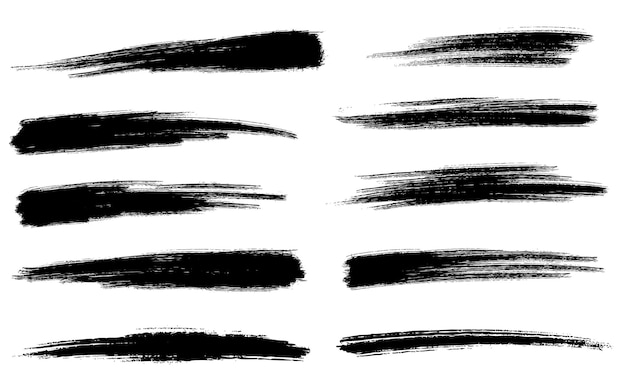coleção de pinceladas de tinta grunge