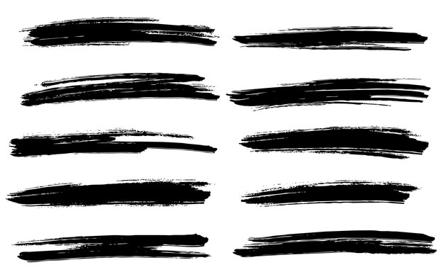 coleção de pinceladas de tinta vetorial