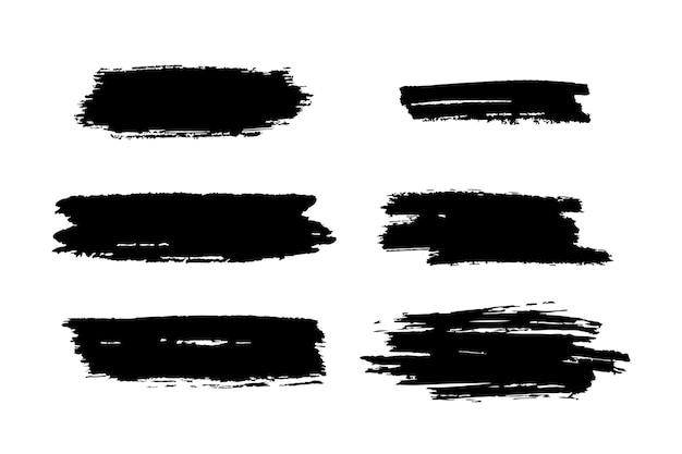 Coleção de pinceladas de tinta