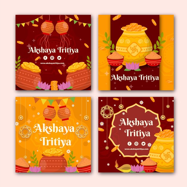 Coleção de postagens do instagram plana akshaya tritiya