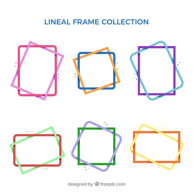 Coleção de quadros com estilo linear