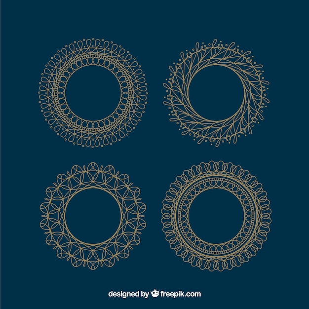 Coleção de quadros com estilo linear