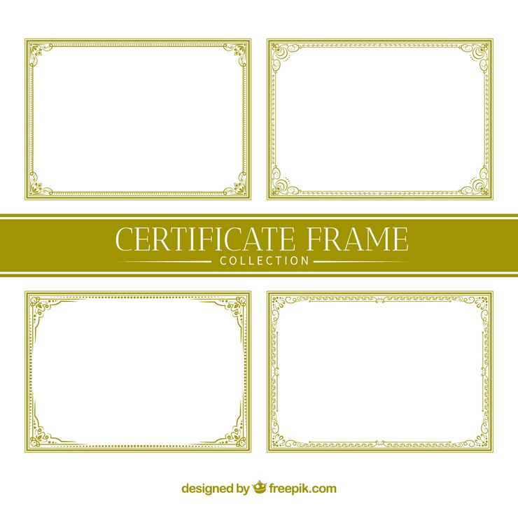 Vetor grátis coleção de quadros de certificado ornamental